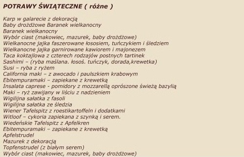 potrawy swiateczne